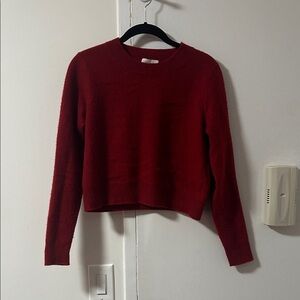 Reformation Cashmere Deep Red Crewneck Sweater